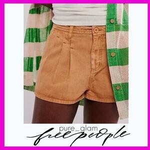 Free People shorts pleated front